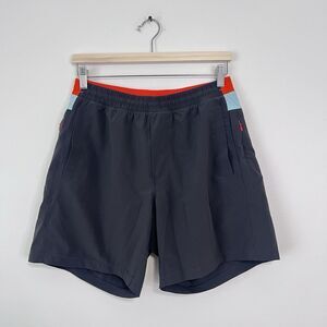Birddogs Lined Athletic Shorts Mens M Boom For Your Boomstick 7” Gray Orange